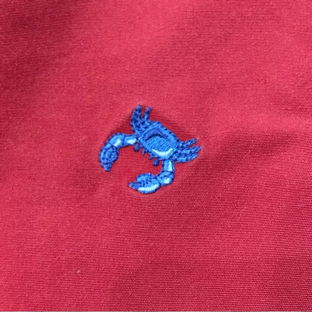 Brooks Brothers 346‎ Men’s Sz 34 Red Cotton Embroidered Crab Bermuda Shorts
